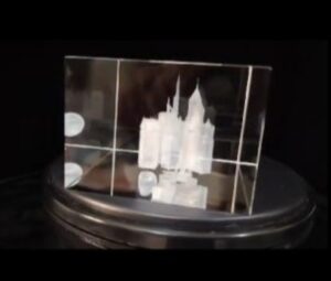 3D laser engraving trophy