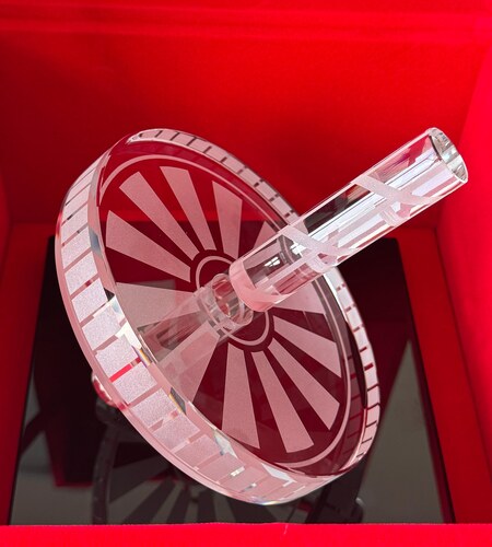 Crystal Trophy with Sandblasting