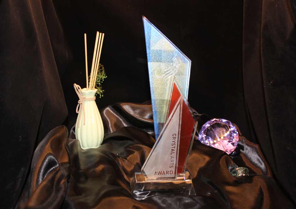 Crystal Trophy with UV printing