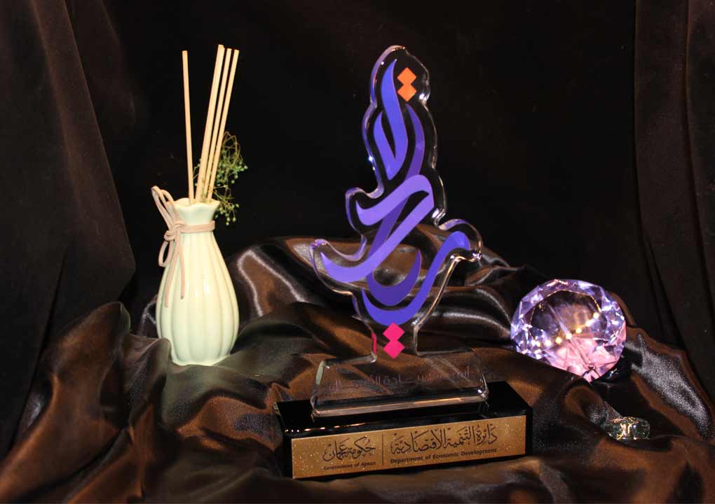 Crystal Trophy with UV printing