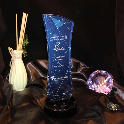 Crystal Trophy with UV printing