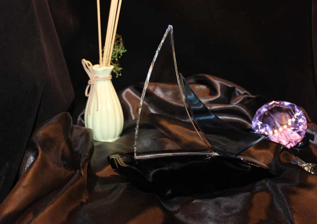 Crystal Trophy with UV printing