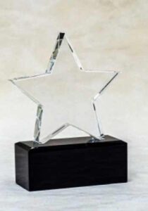 Crystal Trophy with UV printing