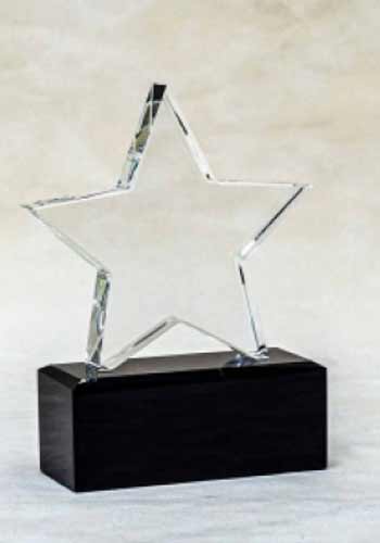 Crystal Trophy with UV printing