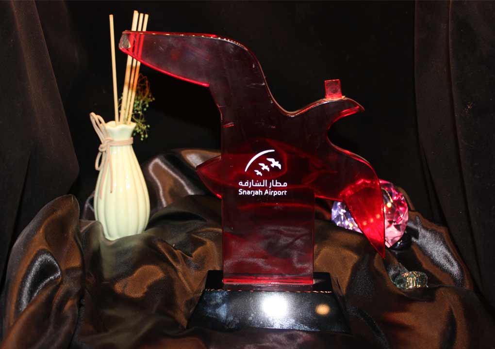 Crystal Trophy with UV printing