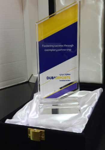 Crystal Trophy with UV printing