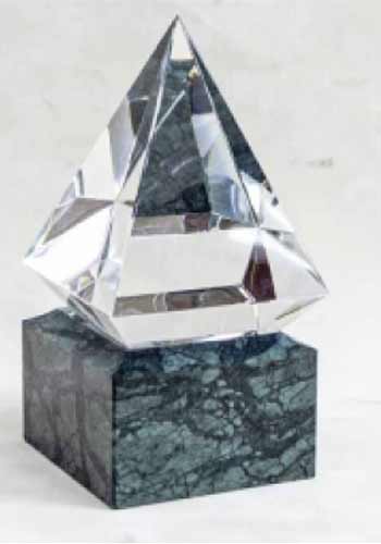 Crystal Trophy with marble base