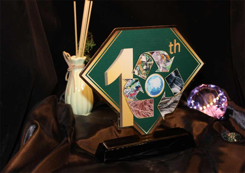 Metal Trophy with Crystal base