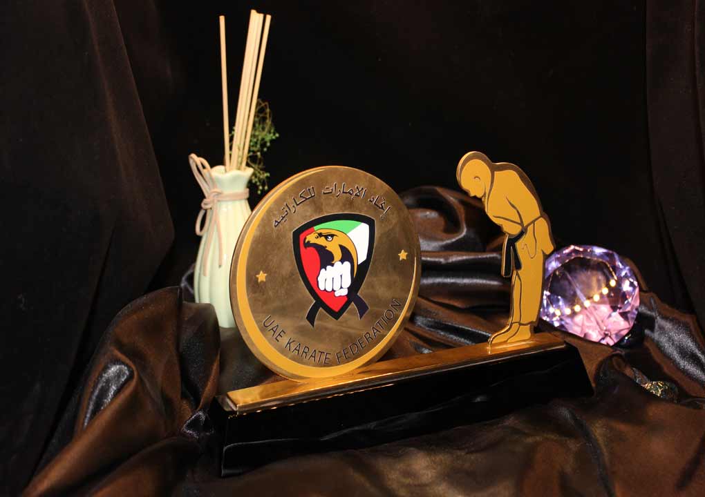 Metal Trophy with Crystal base