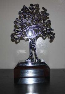 metal Trophy with chemical etching