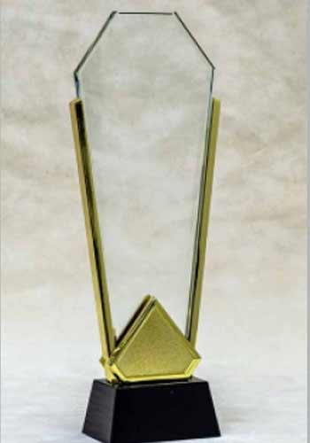 Metal Trophy with crystal